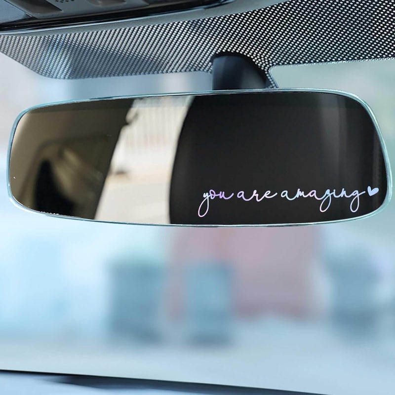 OFlyDesigns 2 x You are Amazing Vinyl Sticker Mirror Decor Car Decal for Women Affirmation Reminder Sticker for Her New Car Decor Water Bottle Decor Water Bottle Stickers - Image 4